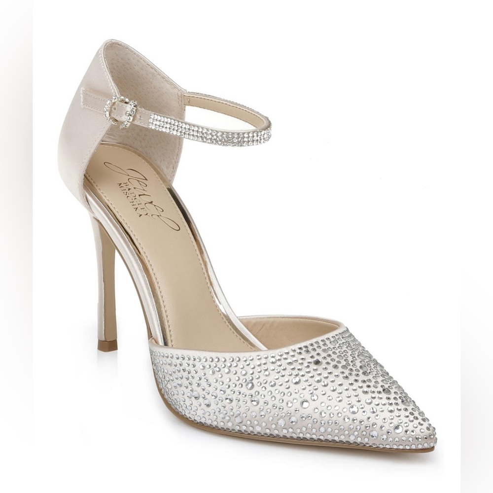 Jewel Badgley Mischka Jailene Champagne Satin